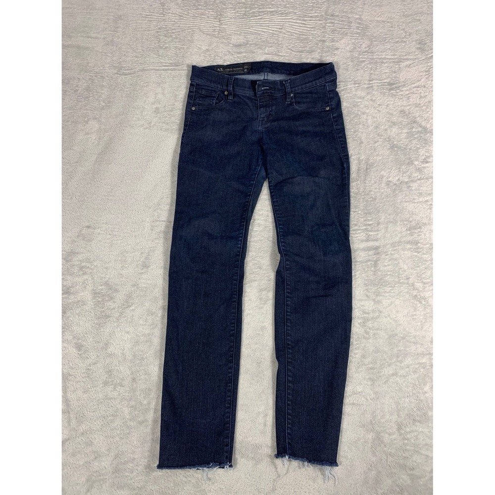 Armani‎ Exchange Skinny / Jambe Etroit Womens Size 25 Blue Jeans 5-pocket Design